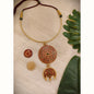 Beautiful Designer Rakodi Pendant Hasli Style Golden Necklace