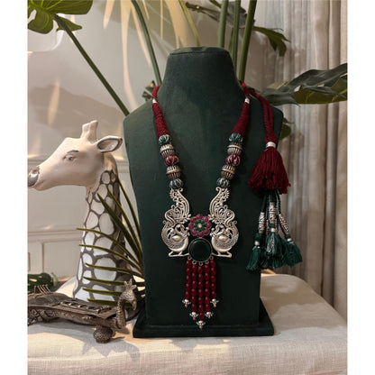 Beautiful Designer Peacock Stone Embedded Pendant Necklace