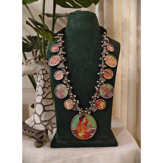 Beautiful Designer Painting Mix Long Necklace