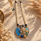 Beautiful Designer Wooden Fusion Pendant Necklace