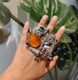 Beautiful Designer Fusion Stone Embedded Adjustable Ring