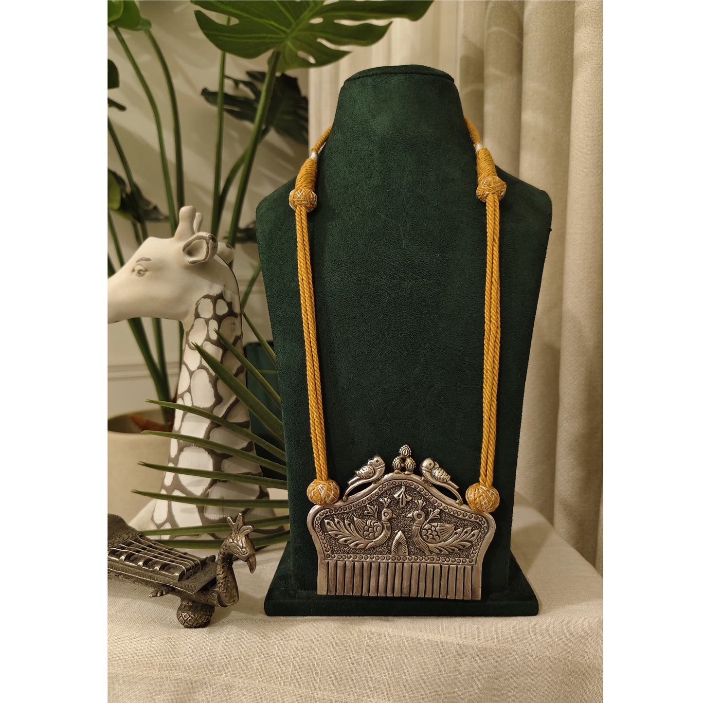 Beautiful Designer Brass Kangi Pendant Long Necklace