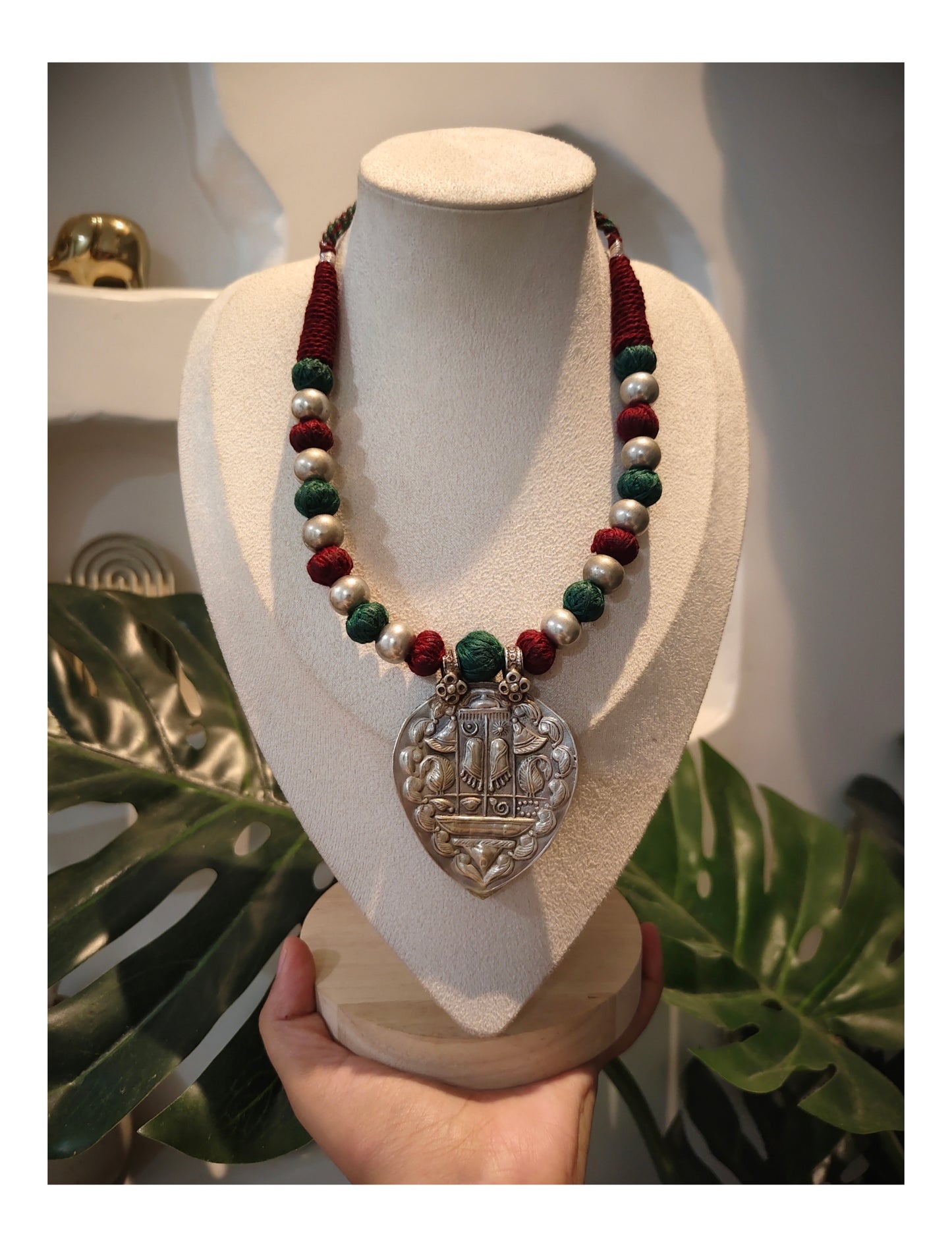 Beautiful Designer Paatri Pendant Ball Mala Necklace
