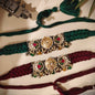 Beautiful Designer Kundan Detailing Choker With Handmade Adjustable Dori (Green) each pc