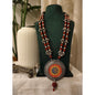 Beautiful Designer Painting Pendant With Rudraksh Mala Necklace