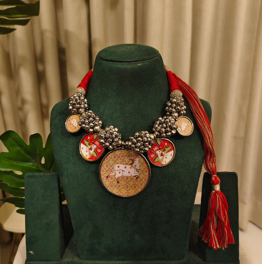 Beautiful Designer Ghungroo Ball Painting Mix Neckpiece