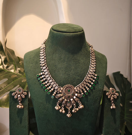 Beautiful Designer Kolhapuri Necklace With Earrings