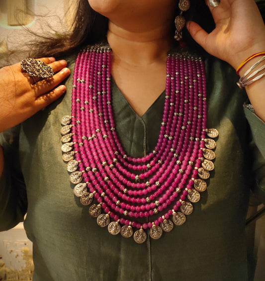 Beautiful Designer Layered Beaded Paatri Necklace