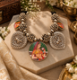 Beautiful Designer Painting Mix Paatri & Ghungroo Gutchha Ball Neckpiece