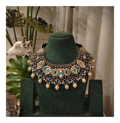 Beautiful Designer Kundan Detailing Jaal Patta Neckpiece