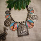 Beautiful Designer Painting Paatri Mix Neckpiece