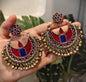 Beautiful Vintage Afghani Chaand Stone Embedded Pendant Necklace