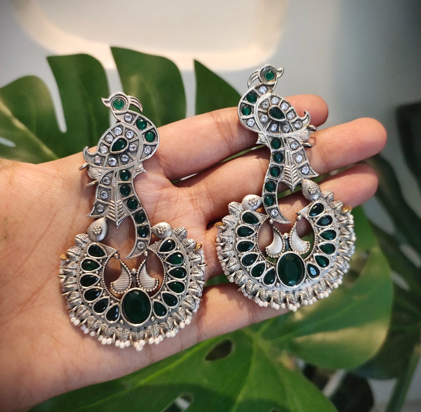 Beautiful Designer Stone Embedded Earrings