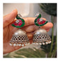 Beautiful Designer Kempstone Peacock Jhumka