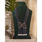 Beautiful Designer Beaded Necklace With Brass Stone Embedded Pcs (no earrings)