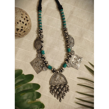 Beautiful Designer Brass Paatri Mix Long Necklace