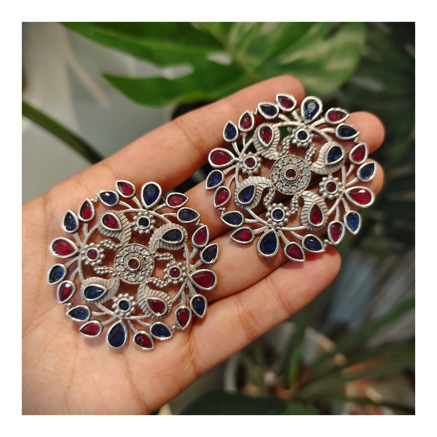 Beautiful Designer Stone Embedded Earrings