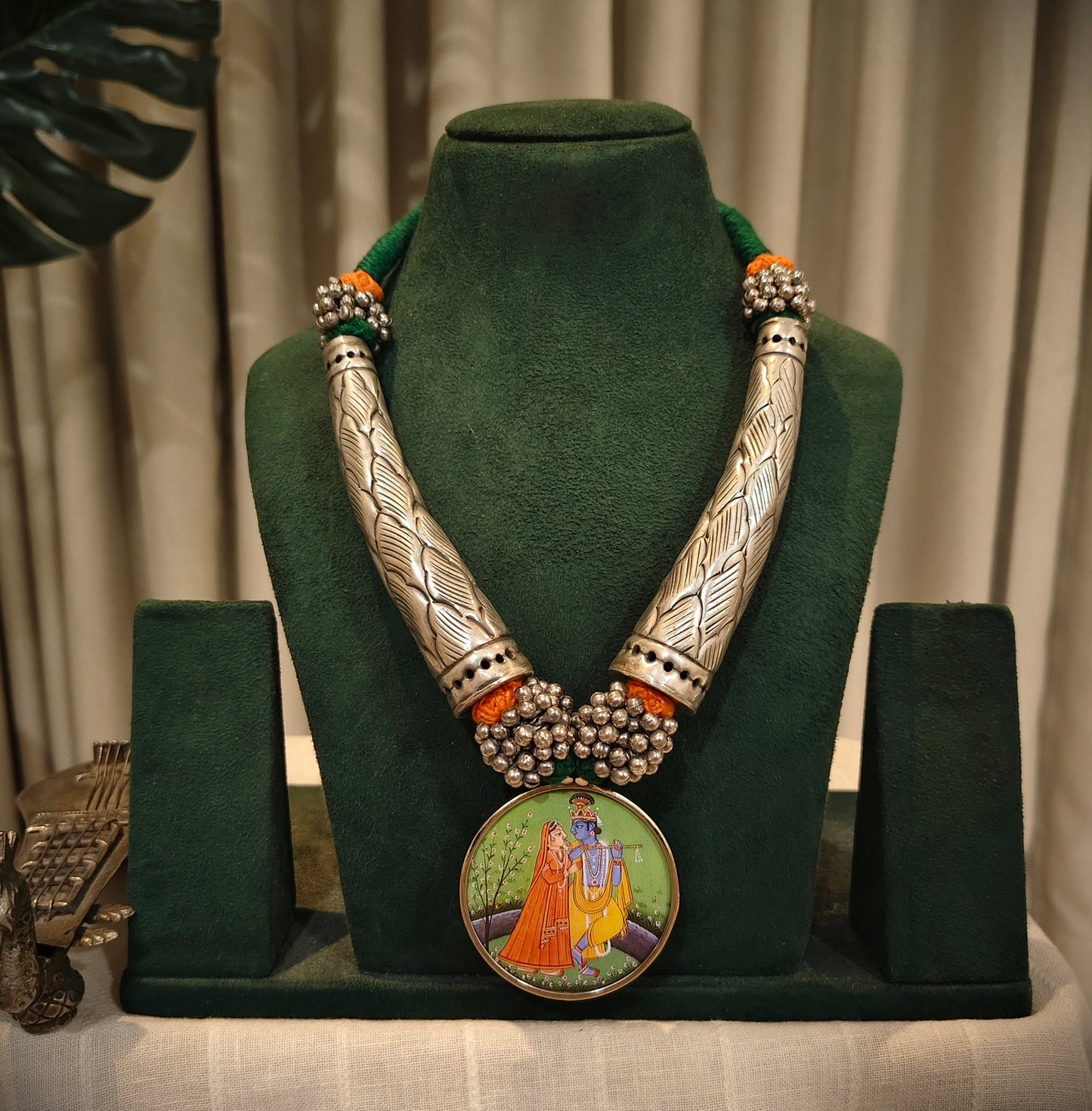 Beautiful Designer Painting Pendant Hasli Style Necklace