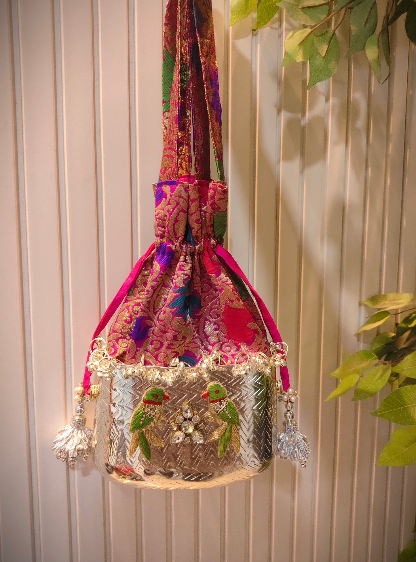 Beautiful Designer Metal Potli Bag (different design of potli)