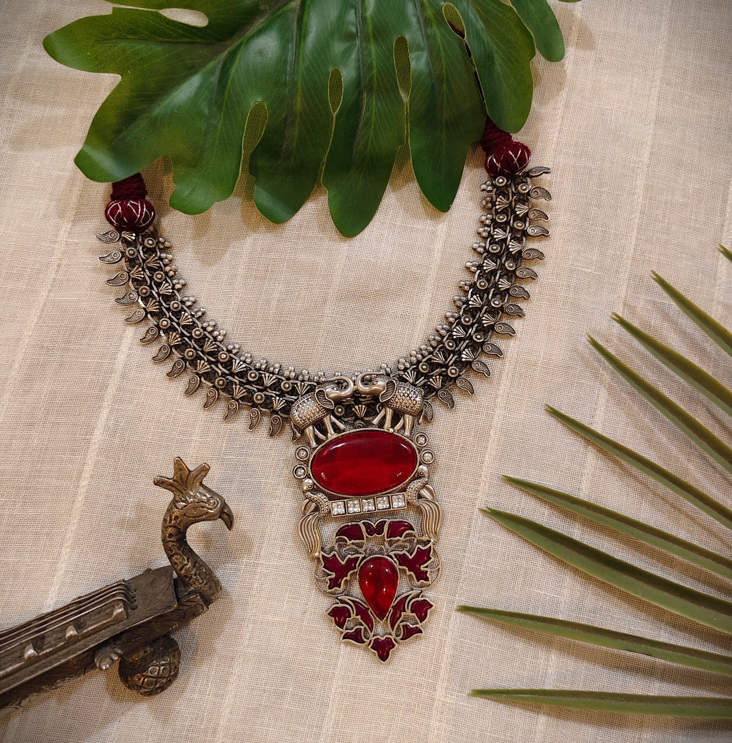 Beautiful Designer Stone Embedded Pendant Neckpiece
