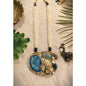 Beautiful Designer Wooden Fusion Pendant Long Necklace