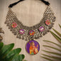 Beautiful Designer Painting Mix Jaal Patta Neckpiece