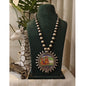 Beautiful Designer Painting Pendant Long Ball Chain Necklace
