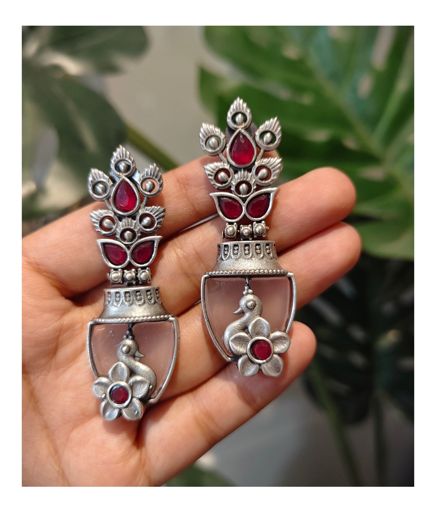 Beautiful Designer Stone Embedded Earrings