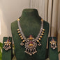 Beautiful Designer Kolhapuri Neckpiece With Earrings