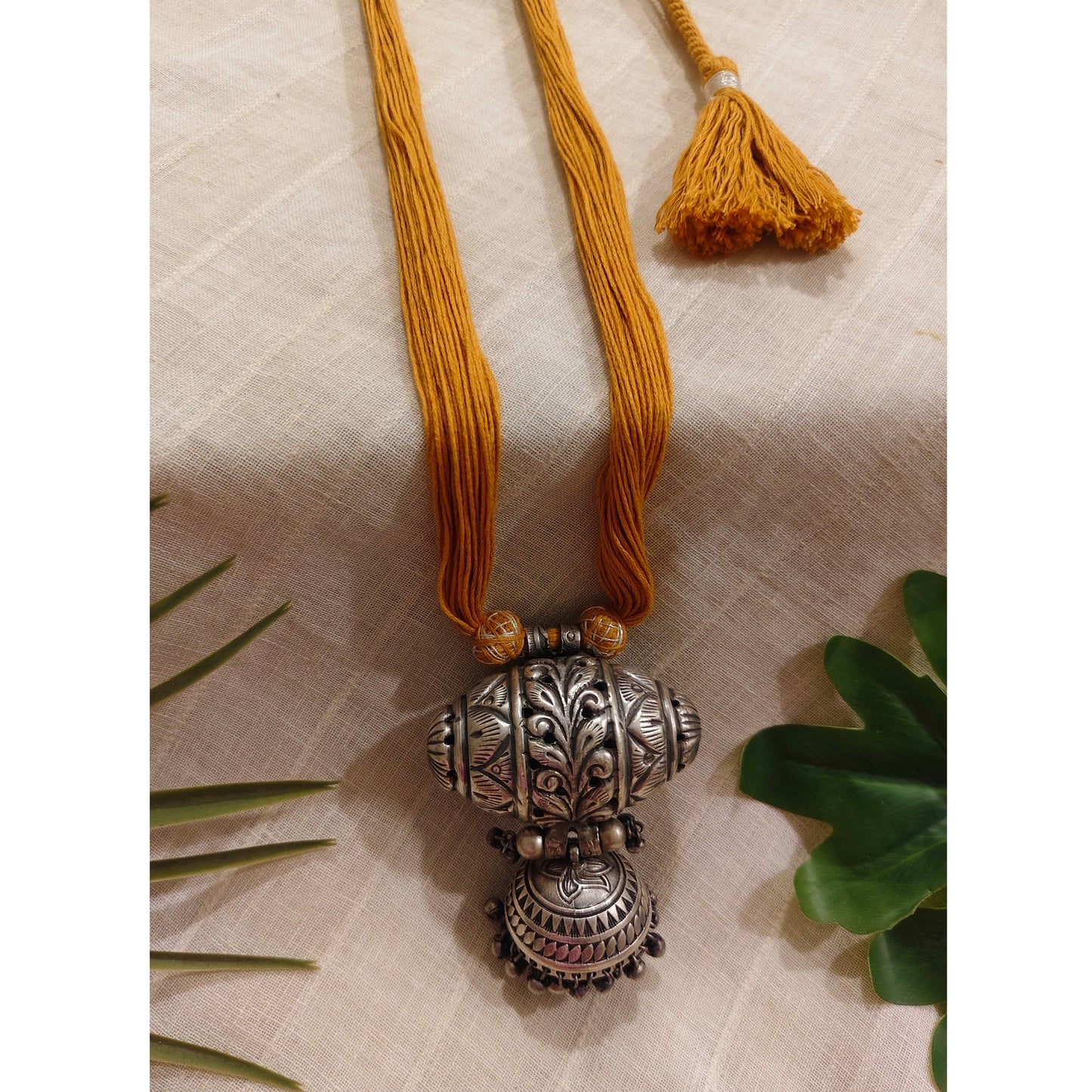 Beautiful Designer Damru Pendant Long Necklace