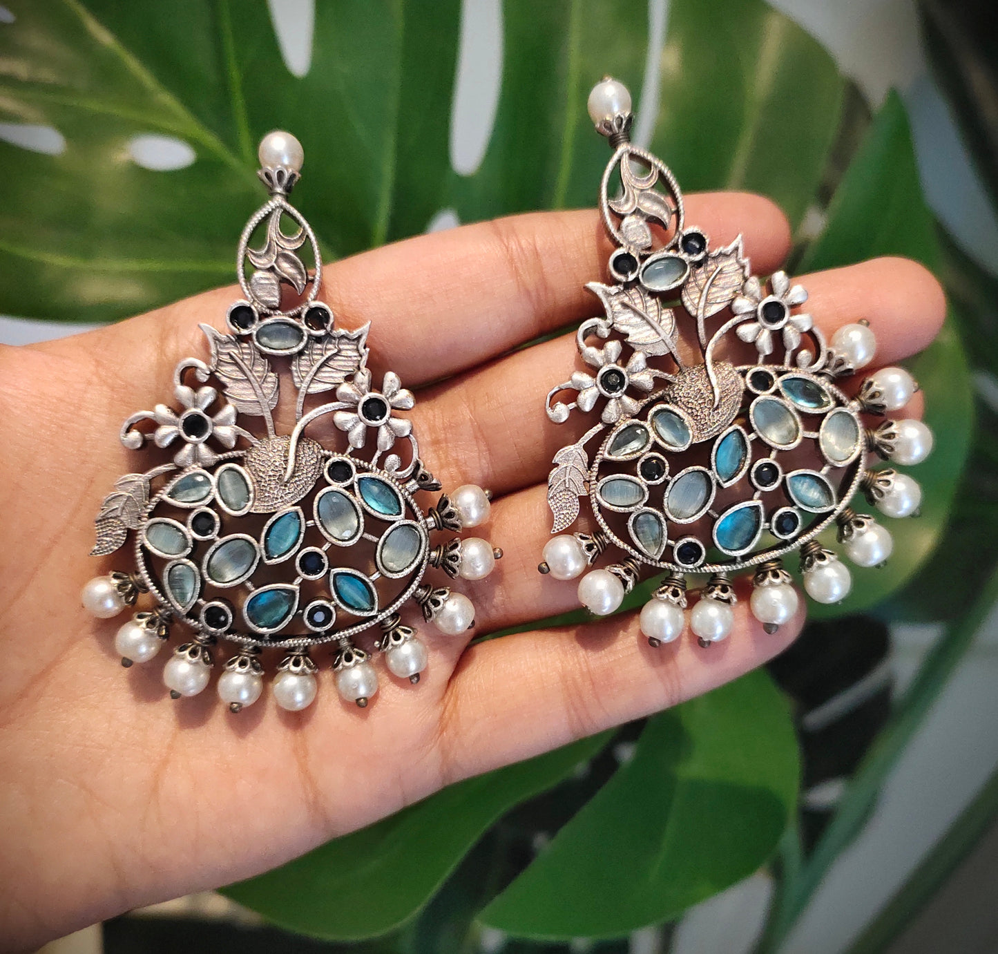 Beautiful Designer Stone Embedded Earrings