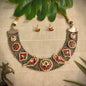 Beautiful Designer Kundan Detailing Neckpiece With Earrings