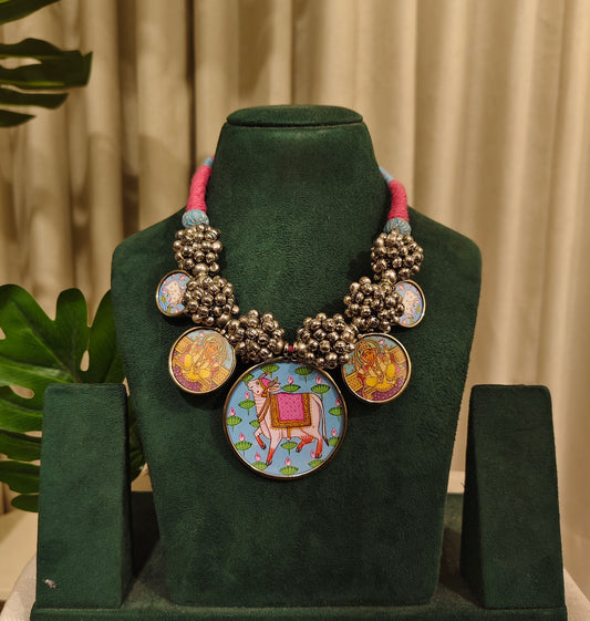 Beautiful Designer Ghungroo Ball Painting Mix Neckpiece
