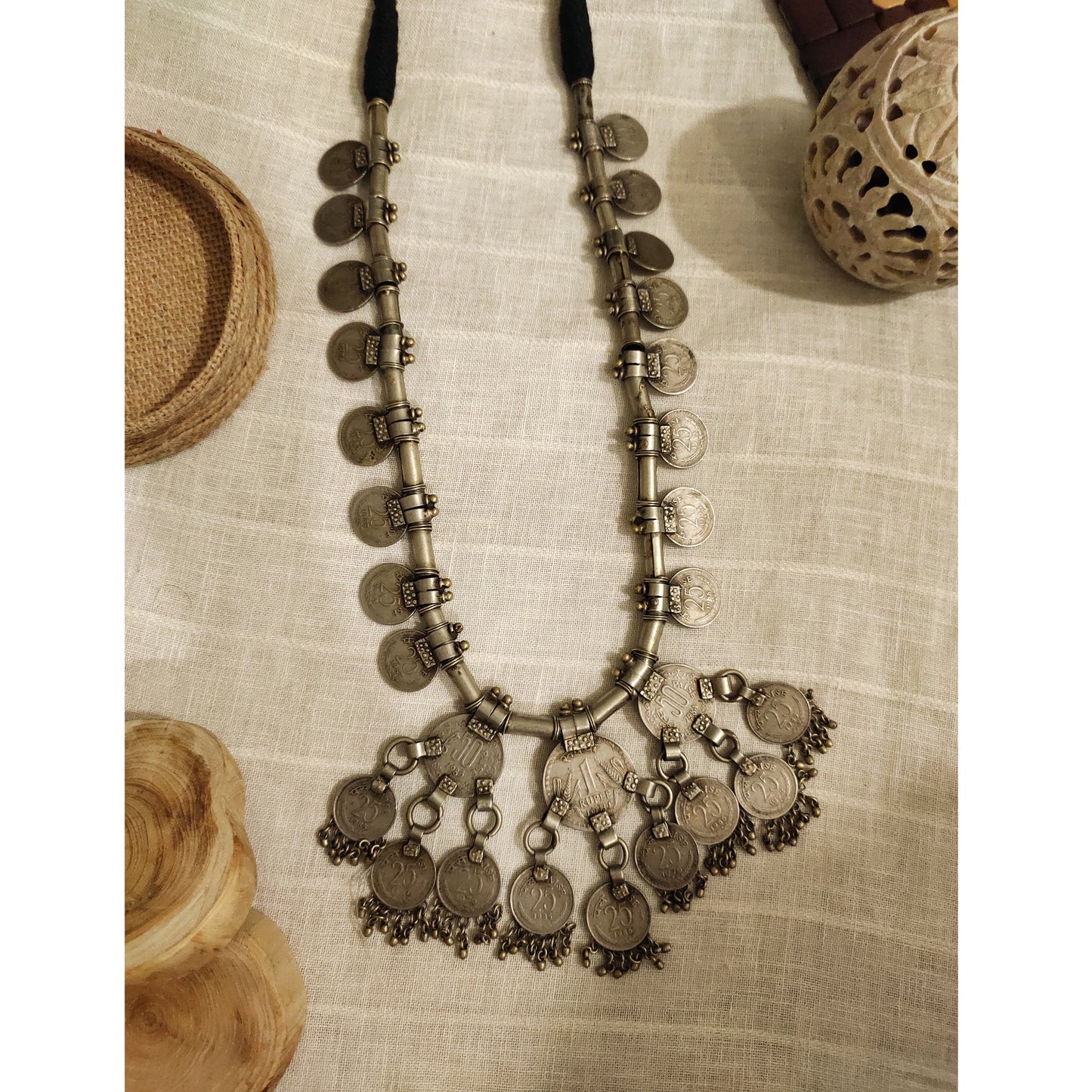 Beautiful Tribal Coin Vintage Necklace
