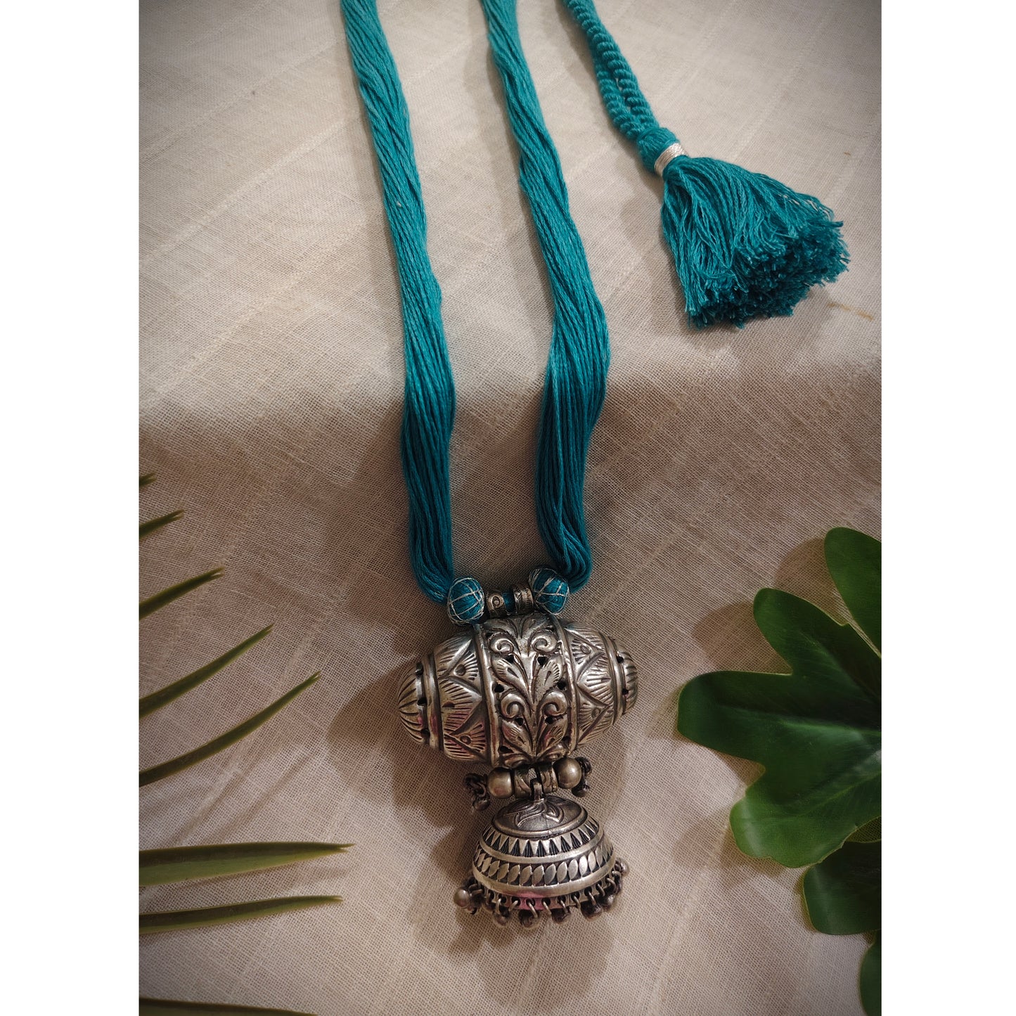 Beautiful Designer Damru Pendant Long Necklace