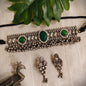 Beautiful Designer Stone Embedded Choker With Earrings
