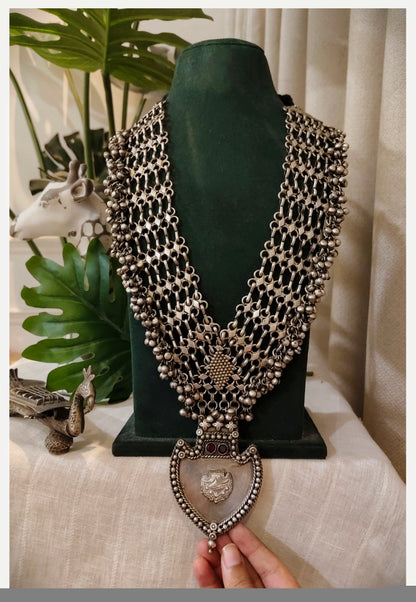 Beautiful Designer Brass Long Necklace (no earrings)