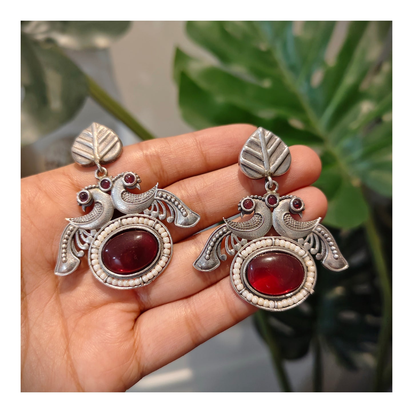 Beautiful Designer Stone Embedded Earrings