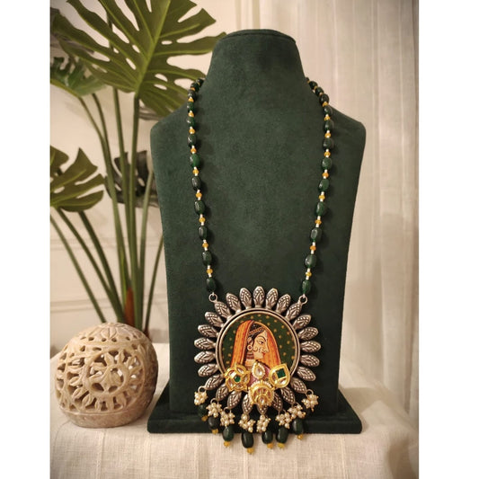 Beautiful Designer Painting Kundan Detailing Necklace