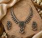 Beautiful Designer Stone Embedded Kolhapuri Neckpiece With Earrings