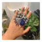 Beautiful Designer Stone Embedded Fusion Adjustable Ring