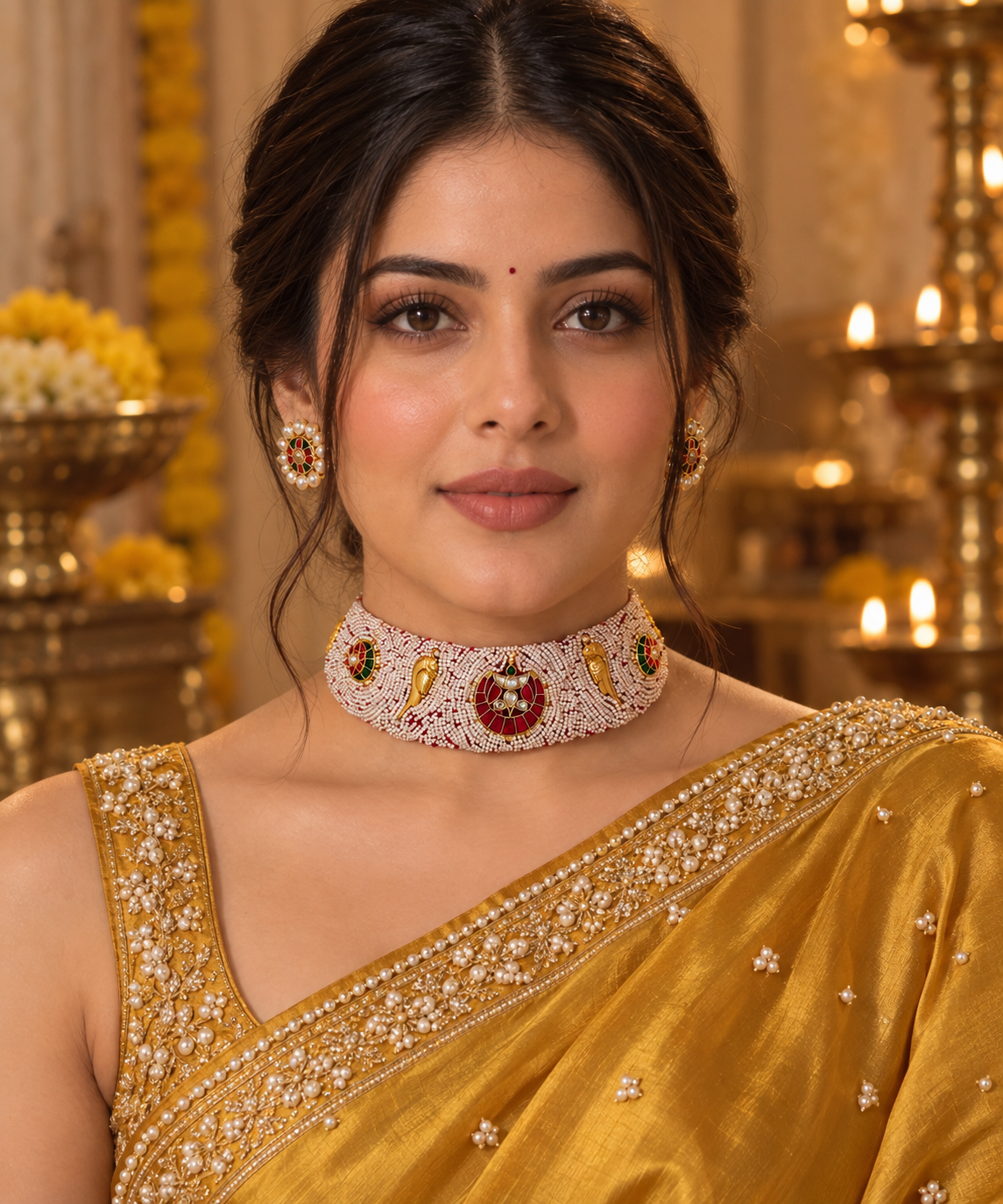 Beautiful Designer Statement Choker (no earrings)