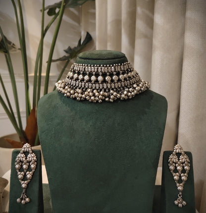 Beautiful Designer Kolhapuri Choker With Earrings