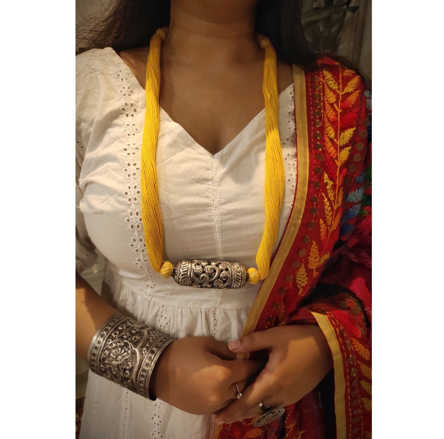 Beautiful Designer Chitai Taabiz Dori Long Necklace