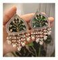 Beautiful Designer Jaal Big Earrings With Latkan