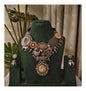 Beautiful Designer Fusion Statement Neckpiece With Earrings