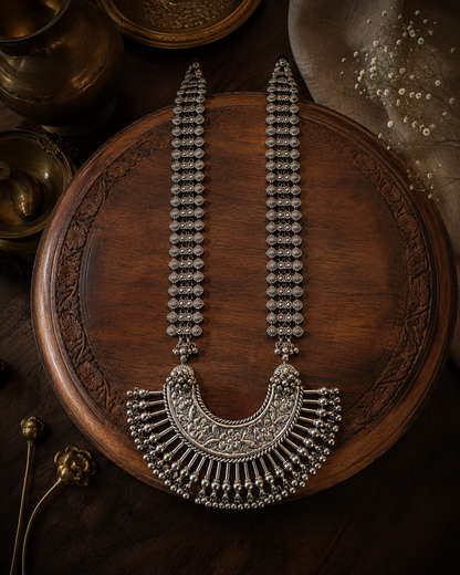 Beautiful Designer Big Chaand Spikes Pendant Long Heavy Looking Necklace