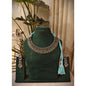 Beautiful Designer Stone Embedded Neckpiece With Earrings