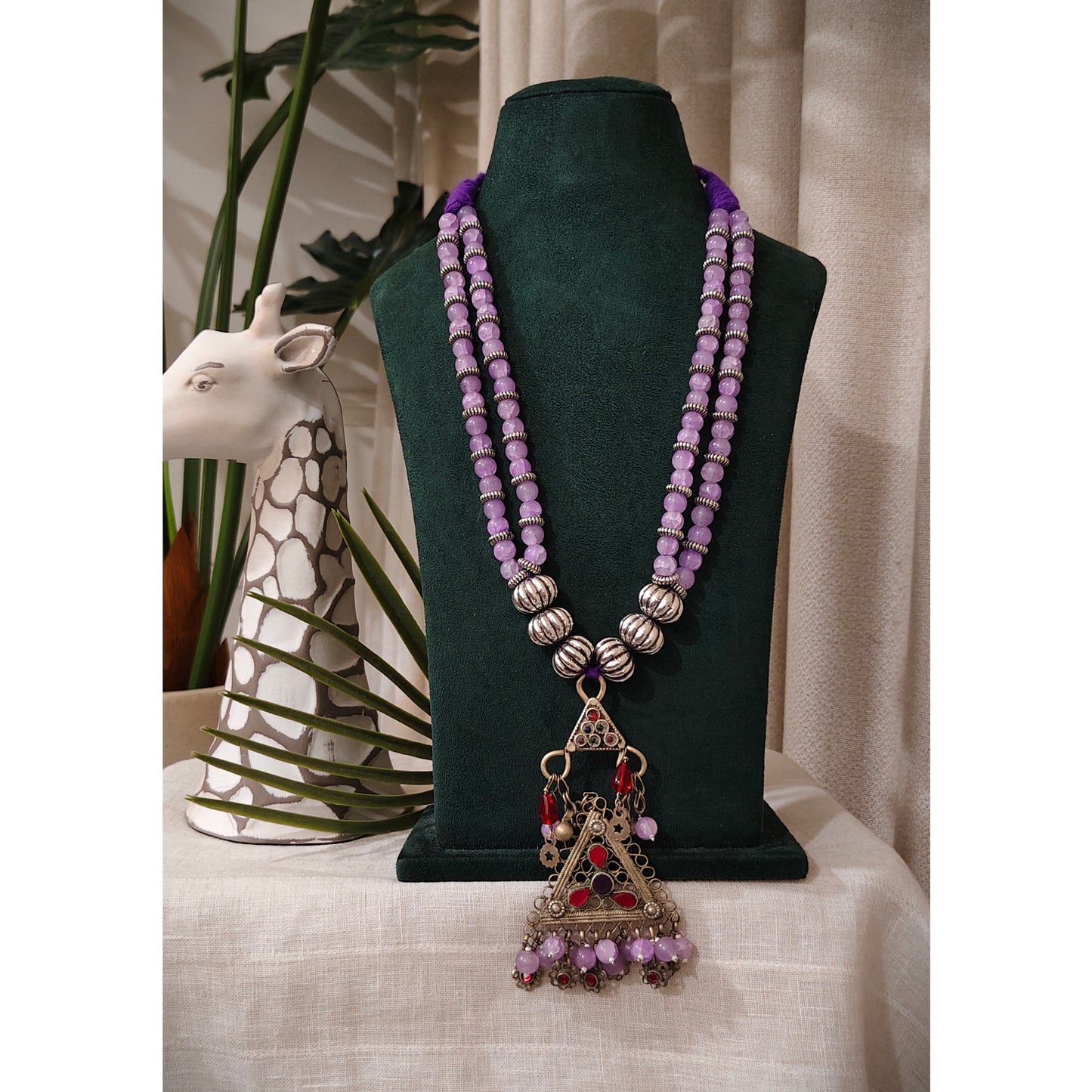 Beautiful Designer Vintage Afghani Pendant Necklace