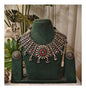 Beautiful Designer Kempstone Detailing Jaal Patta Neckpiece With Earrings